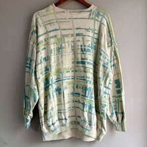 Free People Cosmos Plaid Pullover Sweater